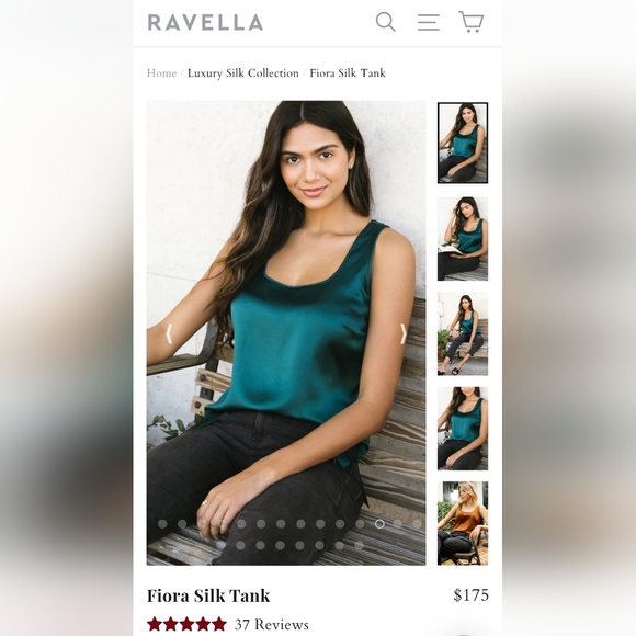 NWT Ravella Fiora Silk Tank, size XS - Picture 2 of 12